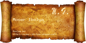 Moser Ibolya névjegykártya