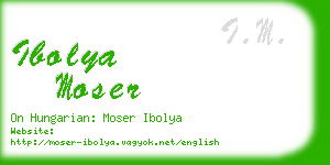 ibolya moser business card